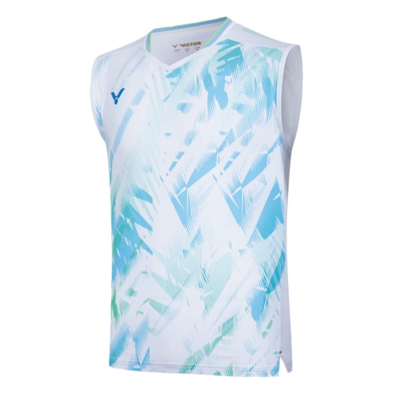 VICTOR Tournament Series Unisex Knitted Sleeveless Top T - 55001 A - White - Gem Sports