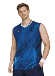 VICTOR Tournament Series Unisex Knitted Sleeveless Top T - 55001 B - Navy - Gem Sports