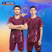 VICTOR Tournament Series Unisex Knitted T-Shirt T - 55000 D - Maroon - Gem Sports