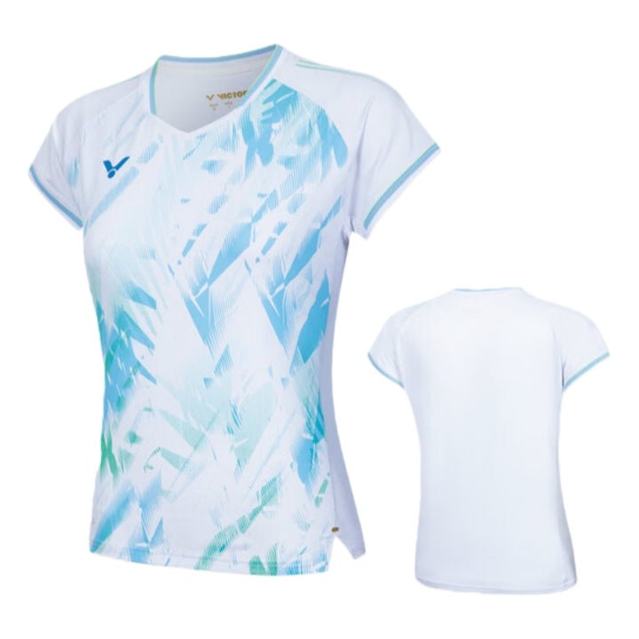 VICTOR Tournament Series Women's Knitted T-Shirt T - 56000 A - White - Gem Sports