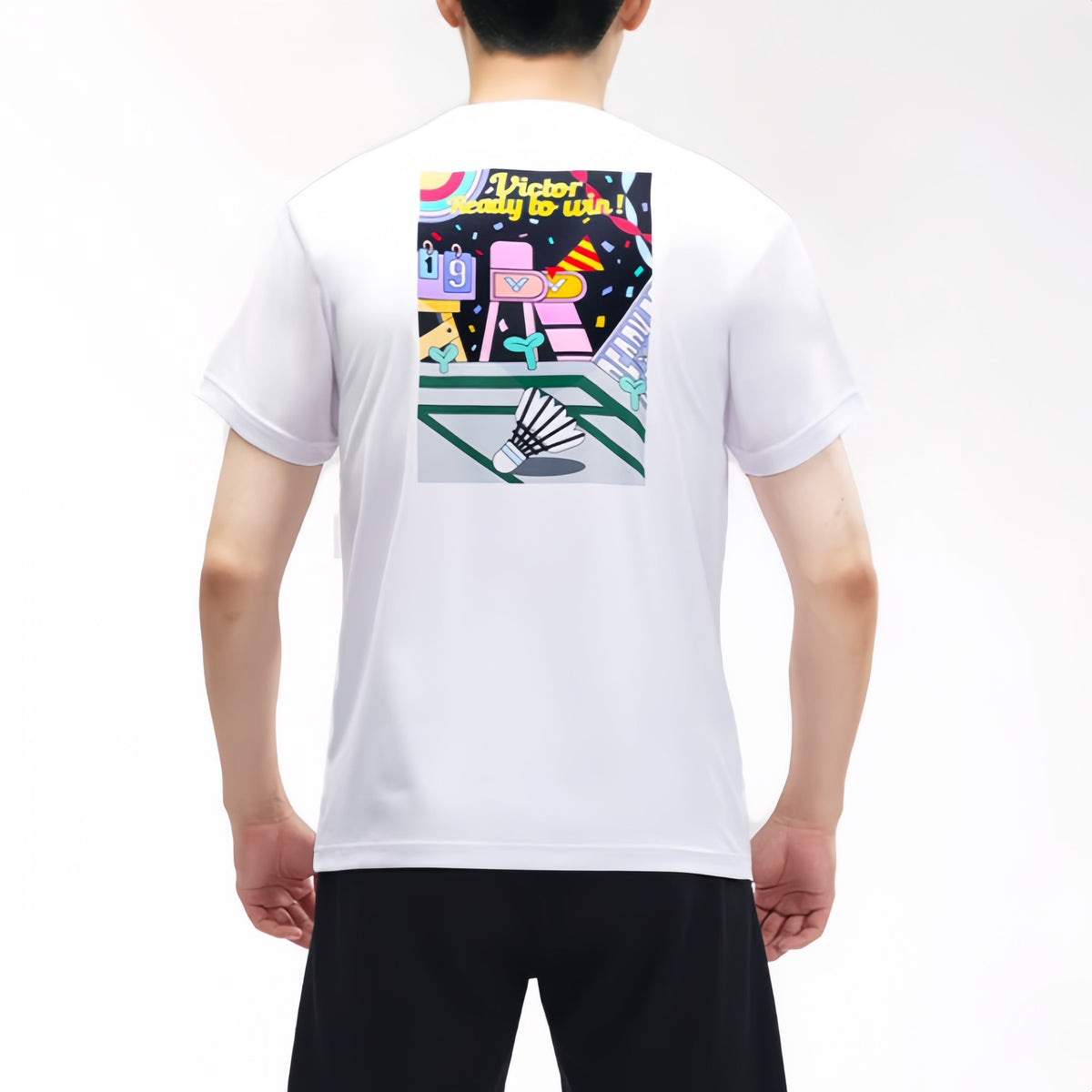 VICTOR TRAINING Series Unisex T-Shirt T - 50034 - A White - Gem Sports