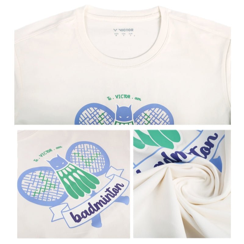 VICTOR Training Unisex T-Shirt T - 55008 A - White - Gem Sports