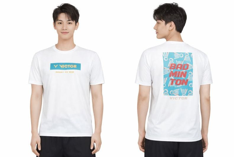 VICTOR Training Unisex T-Shirt T - 55012 A - White - Gem Sports