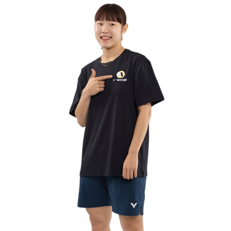 VICTOR Unisex Knitted T-Shirt T - 60026 C - Black - Gem Sports