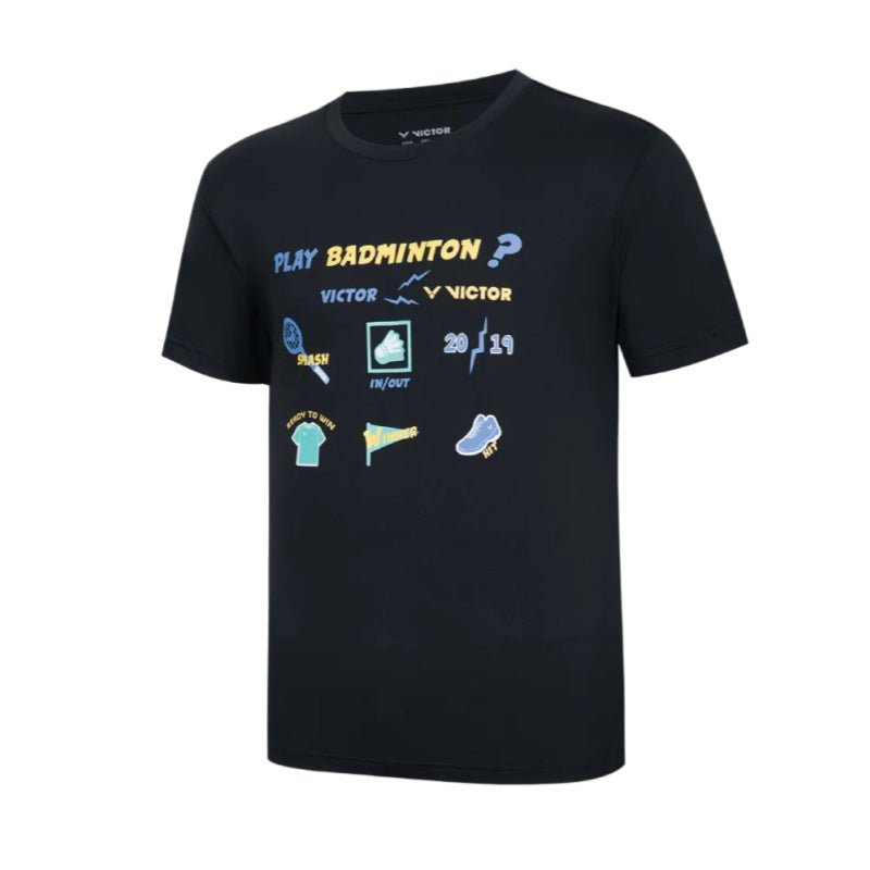 VICTOR Unisex Knitted T-Shirt T - 60028 C - Black - Gem Sports