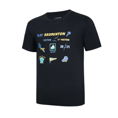 VICTOR Unisex Knitted T-Shirt T - 60028 C - Black - Gem Sports
