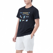VICTOR Unisex Knitted T-Shirt T - 60028 C - Black - Gem Sports