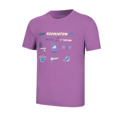 VICTOR Unisex Knitted T-Shirt T - 60028 J - Mulberry - Gem Sports
