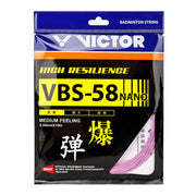 VICTOR VBS-58N Nano High Resilience 0.58mm Badminton String Set (10m) - Lavender - Gem Sports