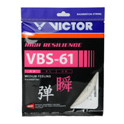VICTOR VBS-61 High Resilience 0.61mm Badminton String Set (10m) - White - Gem Sports