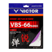 VICTOR VBS-66N Nano High Resilience 0.66mm Badminton String Set (10m) - Lavender - Gem Sports