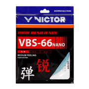 VICTOR VBS-66N Nano High Resilience 0.66mm Badminton String Set (10m) - Light Blue - Gem Sports