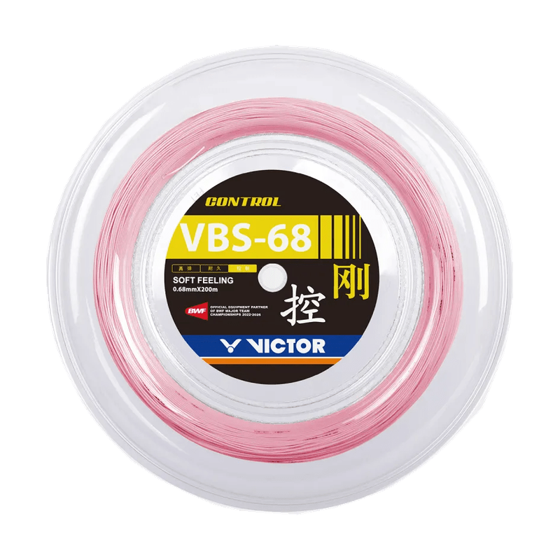 VICTOR VBS-68 Control 0.68mm Badminton String Reel (200m) - Cherry Blossom - Gem Sports