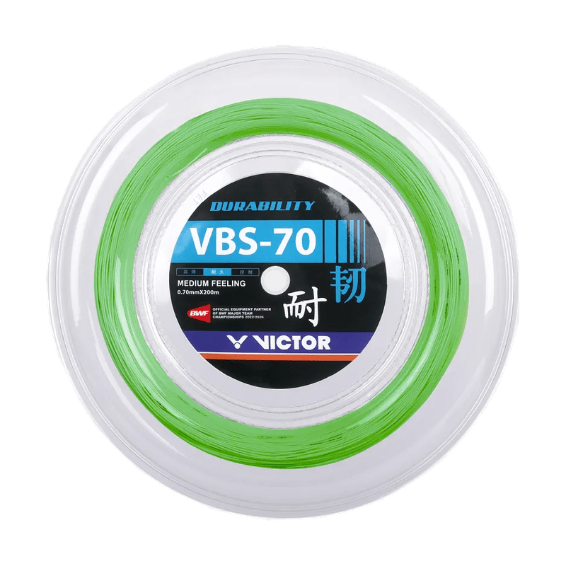 VICTOR VBS-70 Durability 0.70mm Badminton String Reel (200m) - Cold Green - Gem Sports