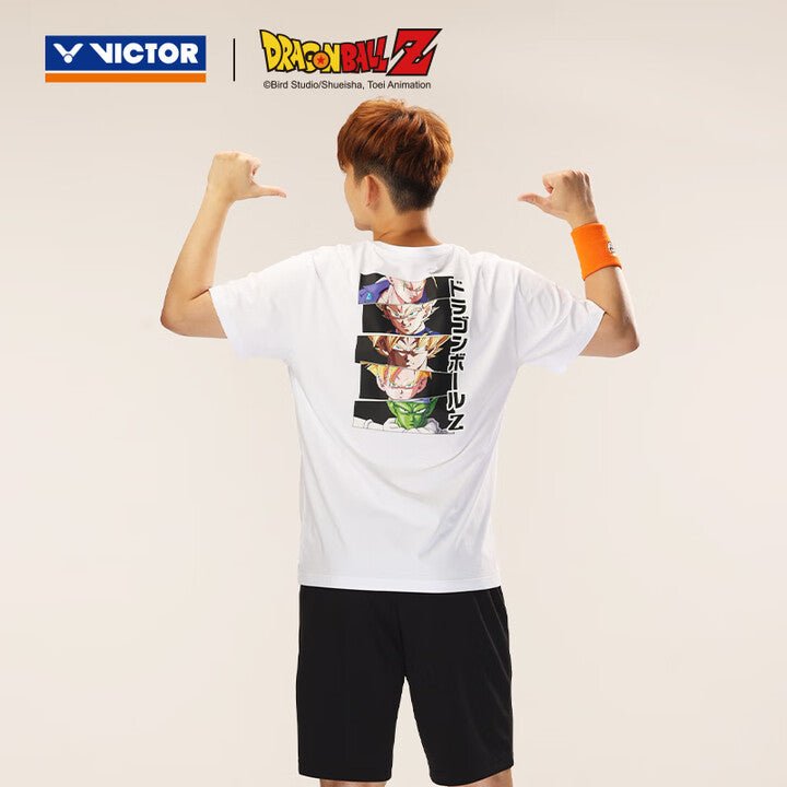 VICTOR x Dragon Ball Z Unisex Knitted T-Shirt - T - 503DBZ - A White - Gem Sports