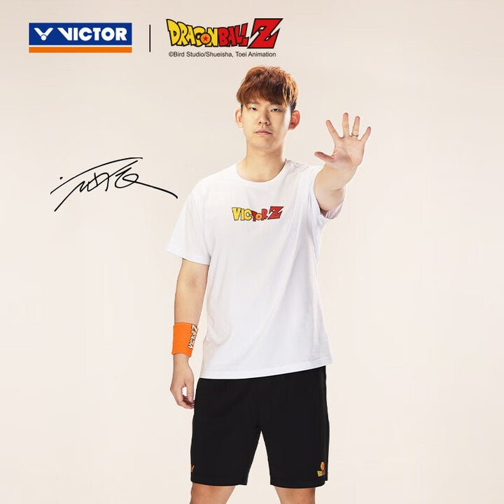 VICTOR x Dragon Ball Z Unisex Knitted T-Shirt - T - 503DBZ - A White - Gem Sports