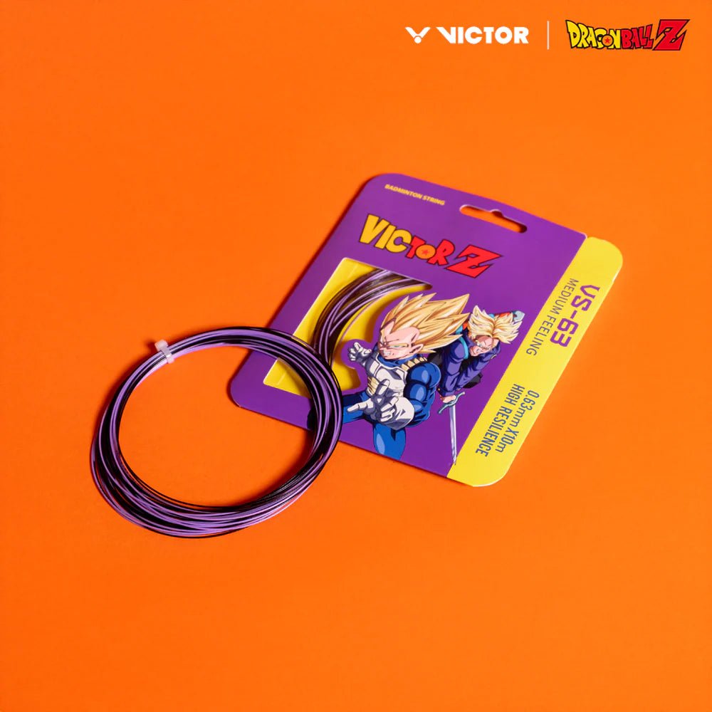 VICTOR x Dragon Ball Z VS - 63DBZ - CJ Badminton String Set (10m) - Black/Purple - Gem Sports