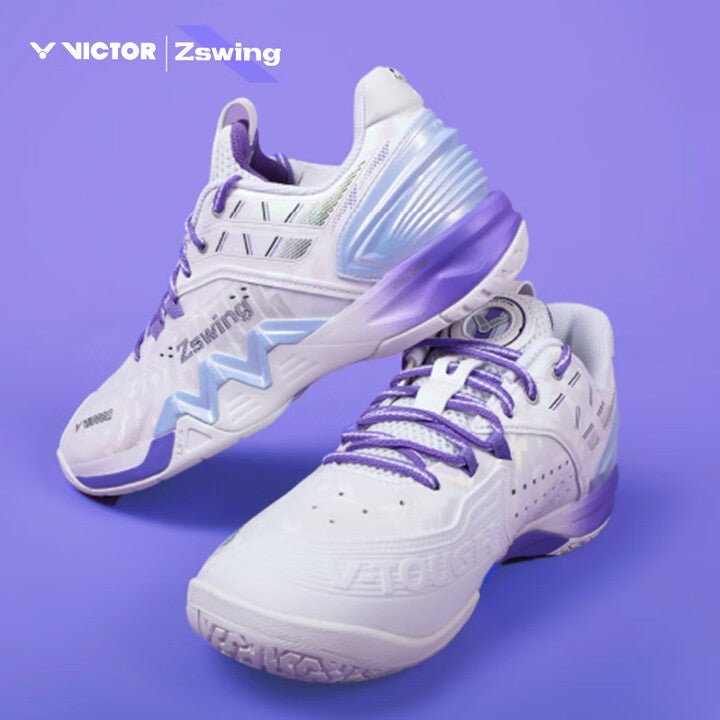 VICTOR x ZSW P8500NitroLite - ZSW UNISEX Badminton Shoes - AJ (Pearly White/Light Dahlia) - Gem Sports