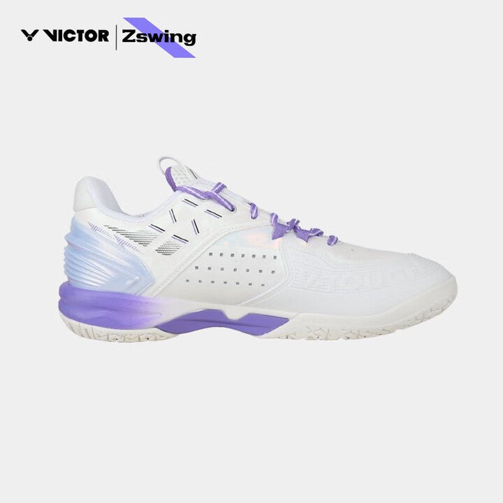VICTOR x ZSW P8500NitroLite - ZSW UNISEX Badminton Shoes - AJ (Pearly White/Light Dahlia) - Gem Sports