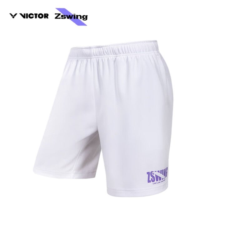 VICTOR x ZSW Unisex Knitted Shorts R - 504ZSW A - White - Gem Sports
