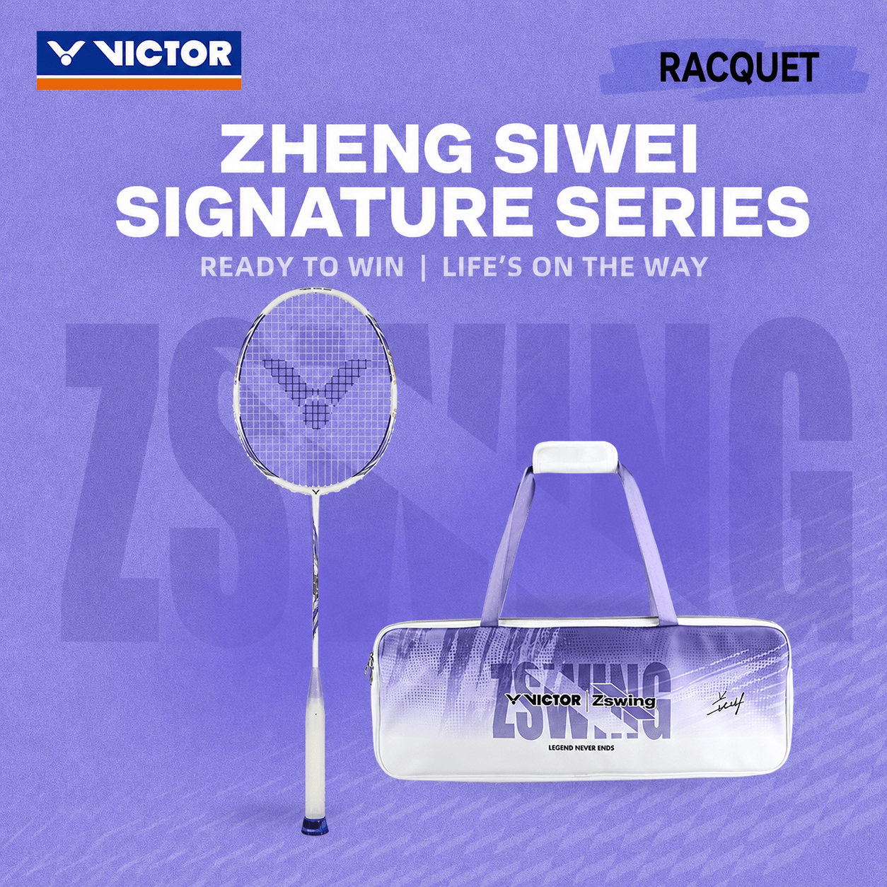 VICTOR | Zswing Collection 2.0 DriveX 12 ZSW (AJ) 4U/G5 Badminton Racquet – Unstrung & Free Grip | 2026 NEW - Gem Sports