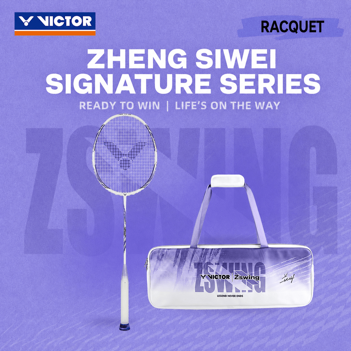 VICTOR | Zswing Collection 2.0 DriveX 12 ZSW (AJ) 4U/G5 Badminton Racquet – Unstrung & Free Grip | 2026 NEW - Gem Sports
