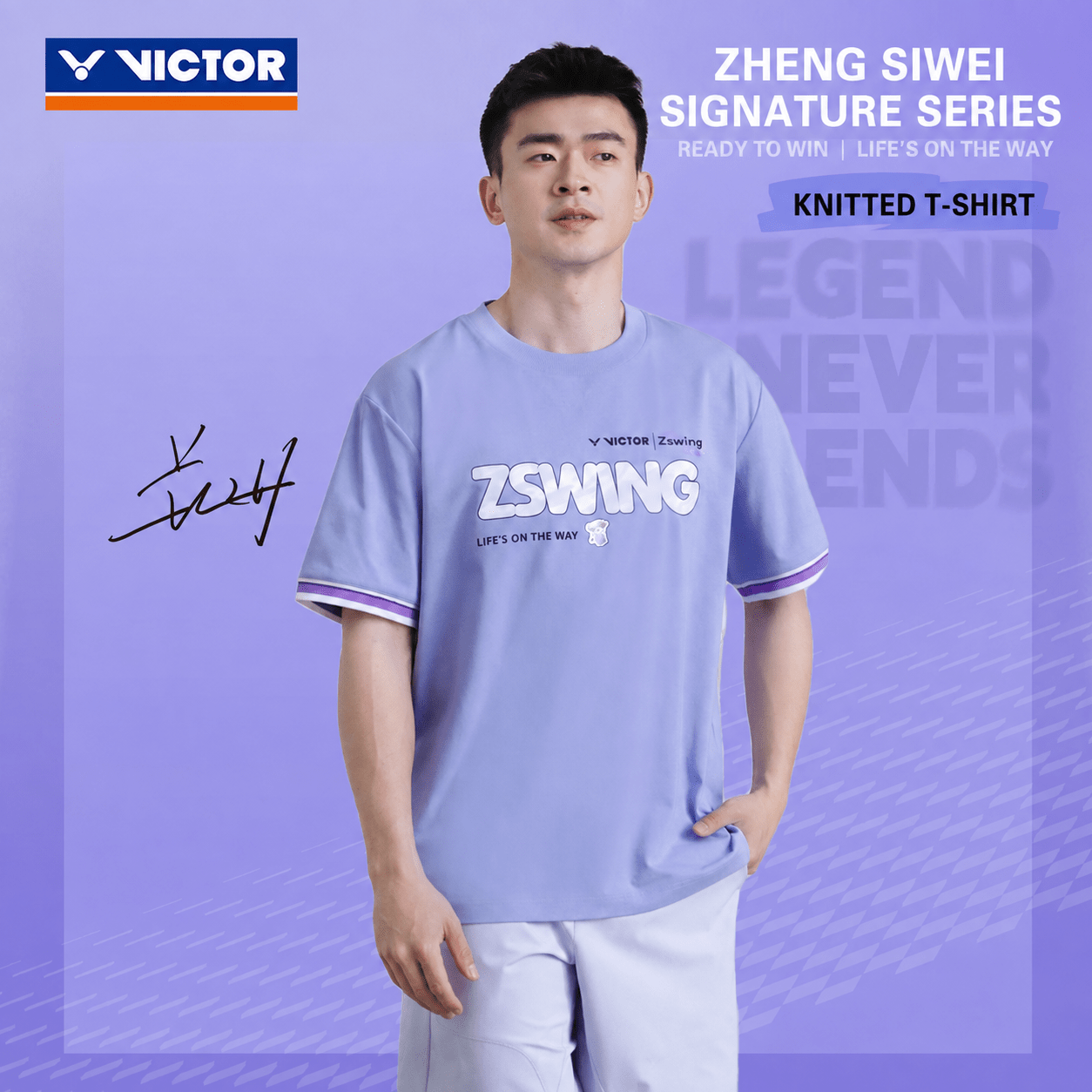 VICTOR | Zswing Collection 2.0 Knitted T-shirt T-603ZSW J - Purple - Gem Sports