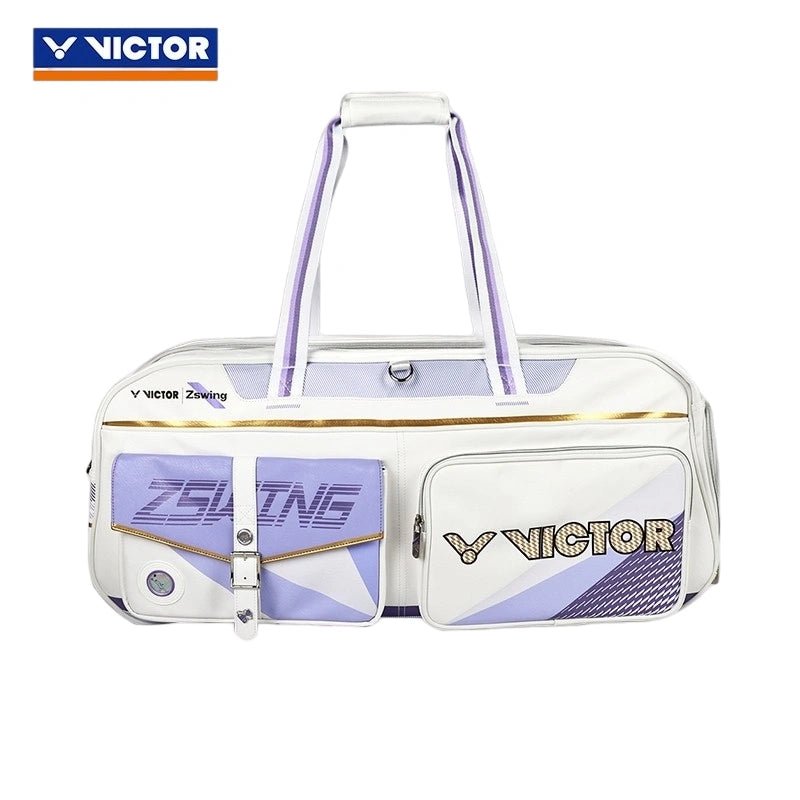 VICTOR | Zswing Collection 2.0 Rectangular Racquet Bag (6 pcs) BR5680ZSW AT- White/Pastel Lilac - Gem Sports