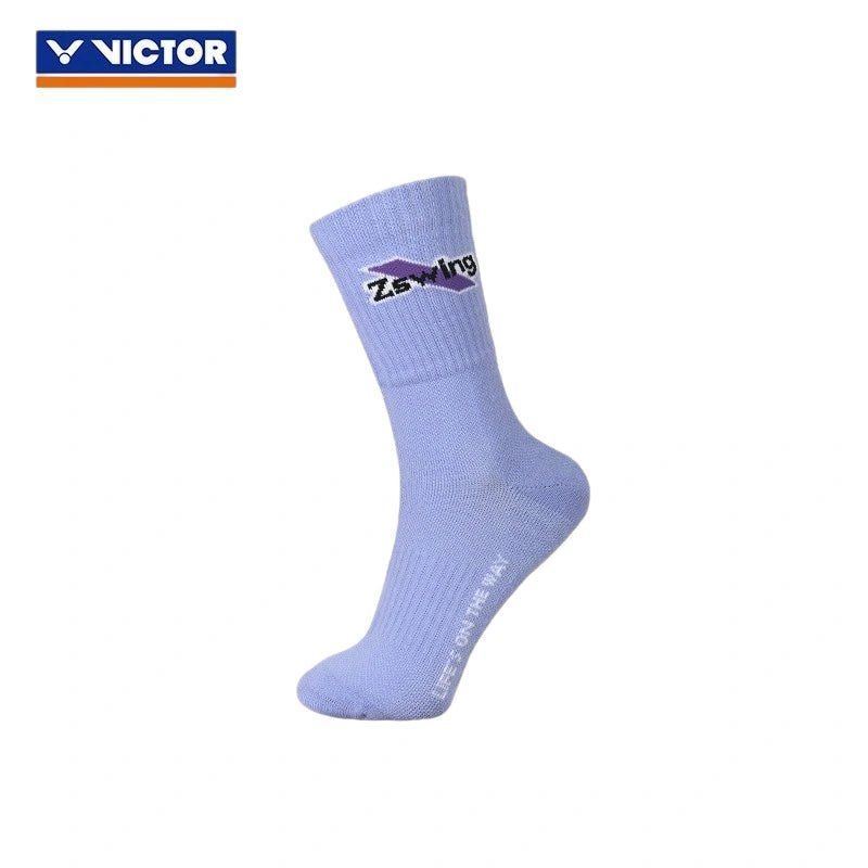 VICTOR | Zswing Collection 2.0 Socks (High-Cut) SK607ZSW A White/T Pastel Lilac - Gem Sports