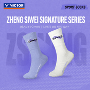 VICTOR | Zswing Collection 2.0 Socks (High-Cut) SK607ZSW A White/T Pastel Lilac - Gem Sports