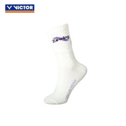 VICTOR | Zswing Collection 2.0 Socks (High-Cut) SK607ZSW A White/T Pastel Lilac - Gem Sports