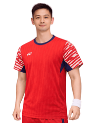 YONEX 2025 China National Team Men's Crew Neck Shirt 10644YX - Clear Red - Gem Sports