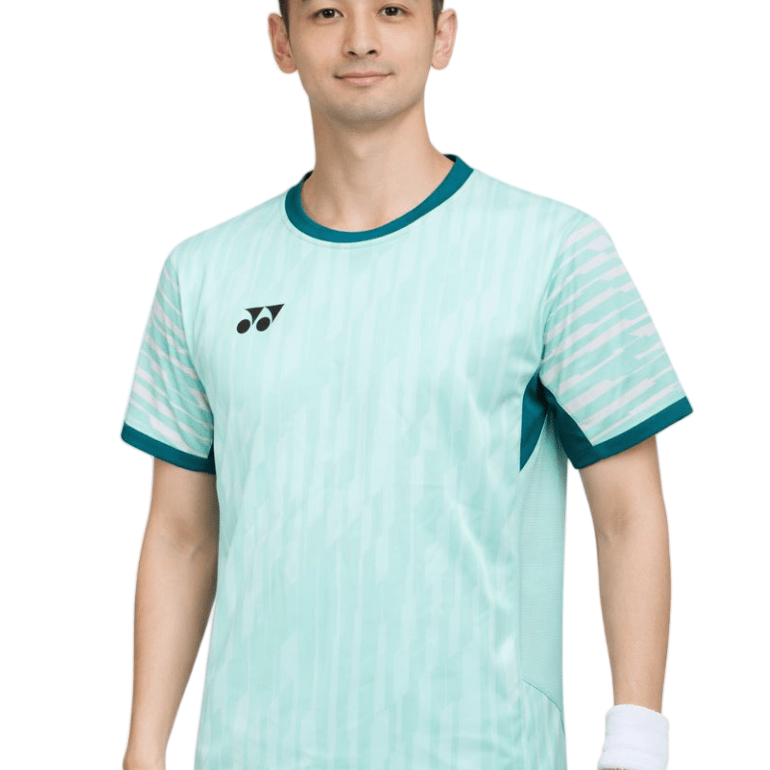 YONEX 2025 China National Team Men's Crew Neck Shirt 10644YX - Light Turquoise - Gem Sports