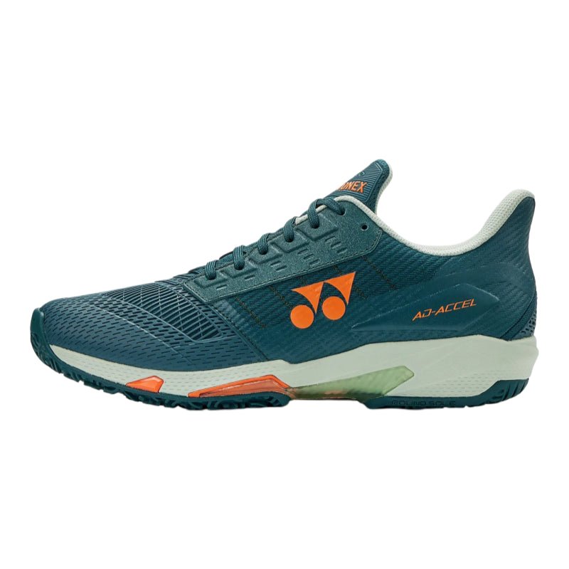 YONEX 2026 Power Cushion Ad - Accel (Clay Court) MEN'S Tennis Shoes - Teal Green - Gem Sports