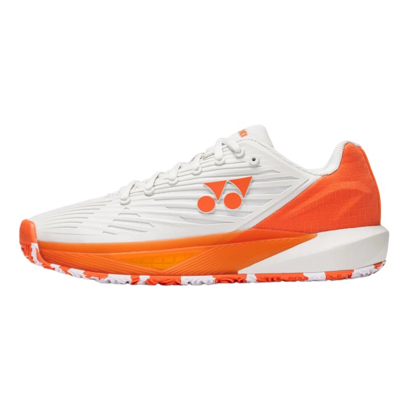 YONEX 2026 Power Cushion Eclipsion 5 (Clay Court) MEN'S Tennis Shoes - Silver/Orange - Gem Sports