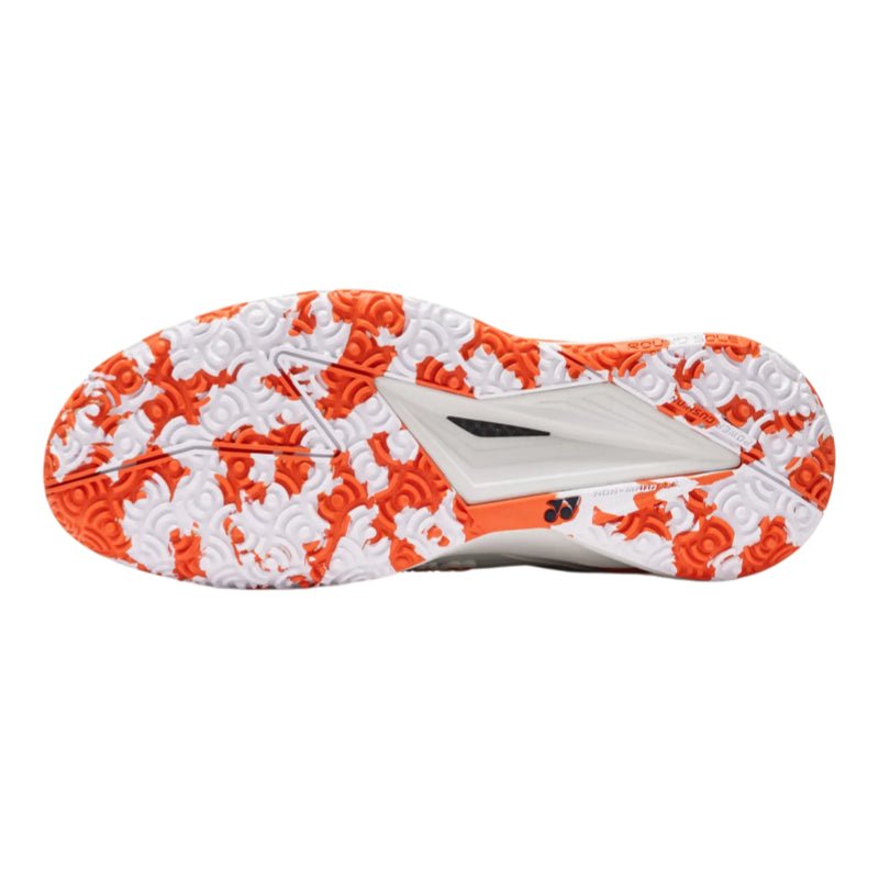 YONEX 2026 Power Cushion Eclipsion 5 (Clay Court) MEN'S Tennis Shoes - Silver/Orange - Gem Sports