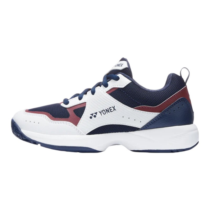 YONEX 2026 Power Cushion Pro - Move (All Court) JUNIOR Tennis Shoes - White/Navy/Red - Gem Sports