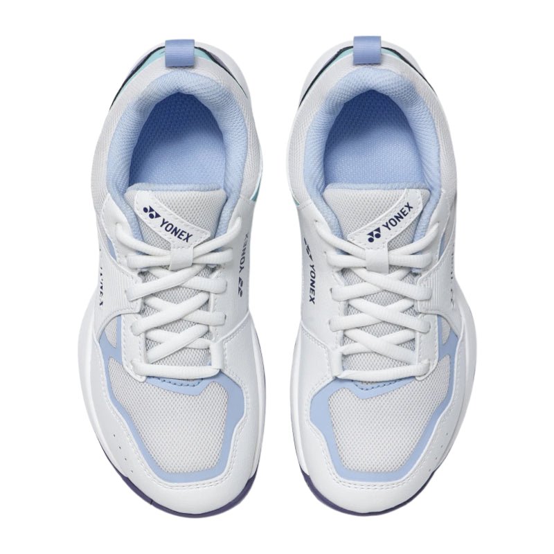 YONEX 2026 Power Cushion Pro - Move (All Court) JUNIOR Tennis Shoes - White/Sax - Gem Sports