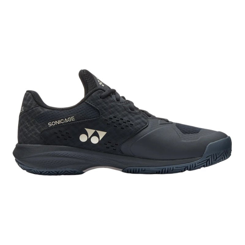 YONEX 2026 Power Cushion Sonicage (All Court) MEN'S Tennis Shoes - Black/Mocha Gray - Gem Sports