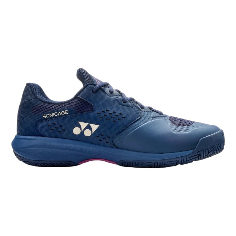 YONEX 2026 Power Cushion Sonicage (All Court) WIDE Unisex Tennis Shoes - Dark Navy - Gem Sports