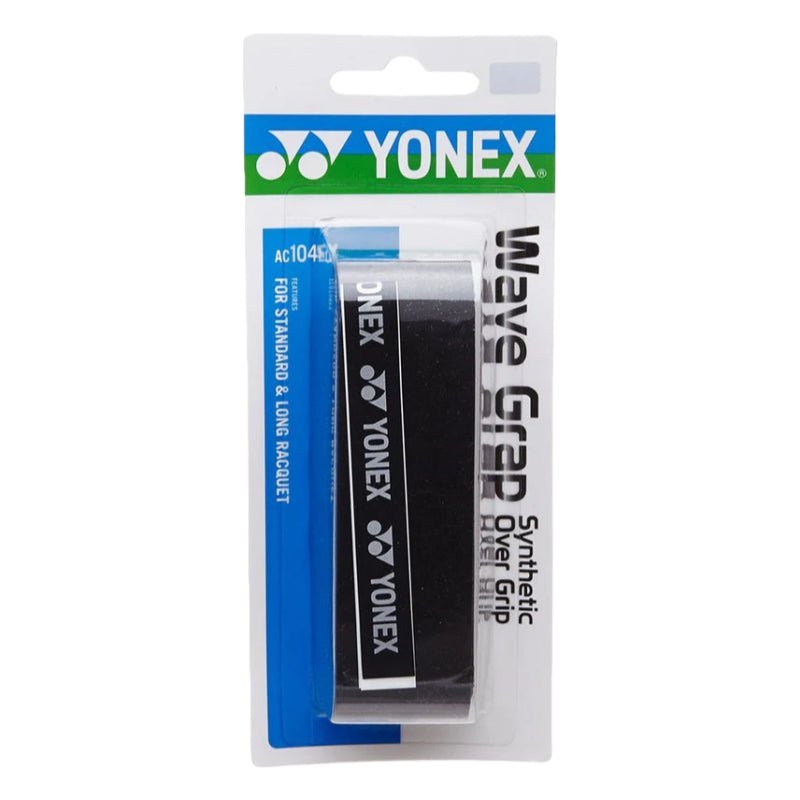 YONEX AC104EX Wave Grip (1 Wrap) - Black - Gem Sports