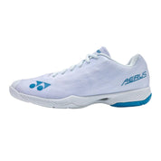 YONEX Aerus Z (2nd Gen) Men's Badminton Shoes - White/Blue - Gem Sports