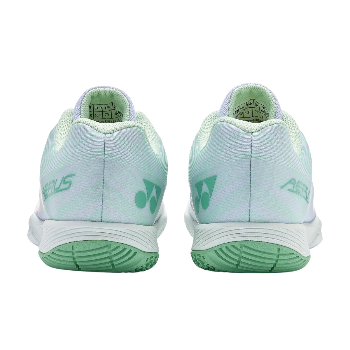 YONEX Aerus Z (2nd Gen) WIDE Unisex Badminton Shoes - White/Green - Gem Sports