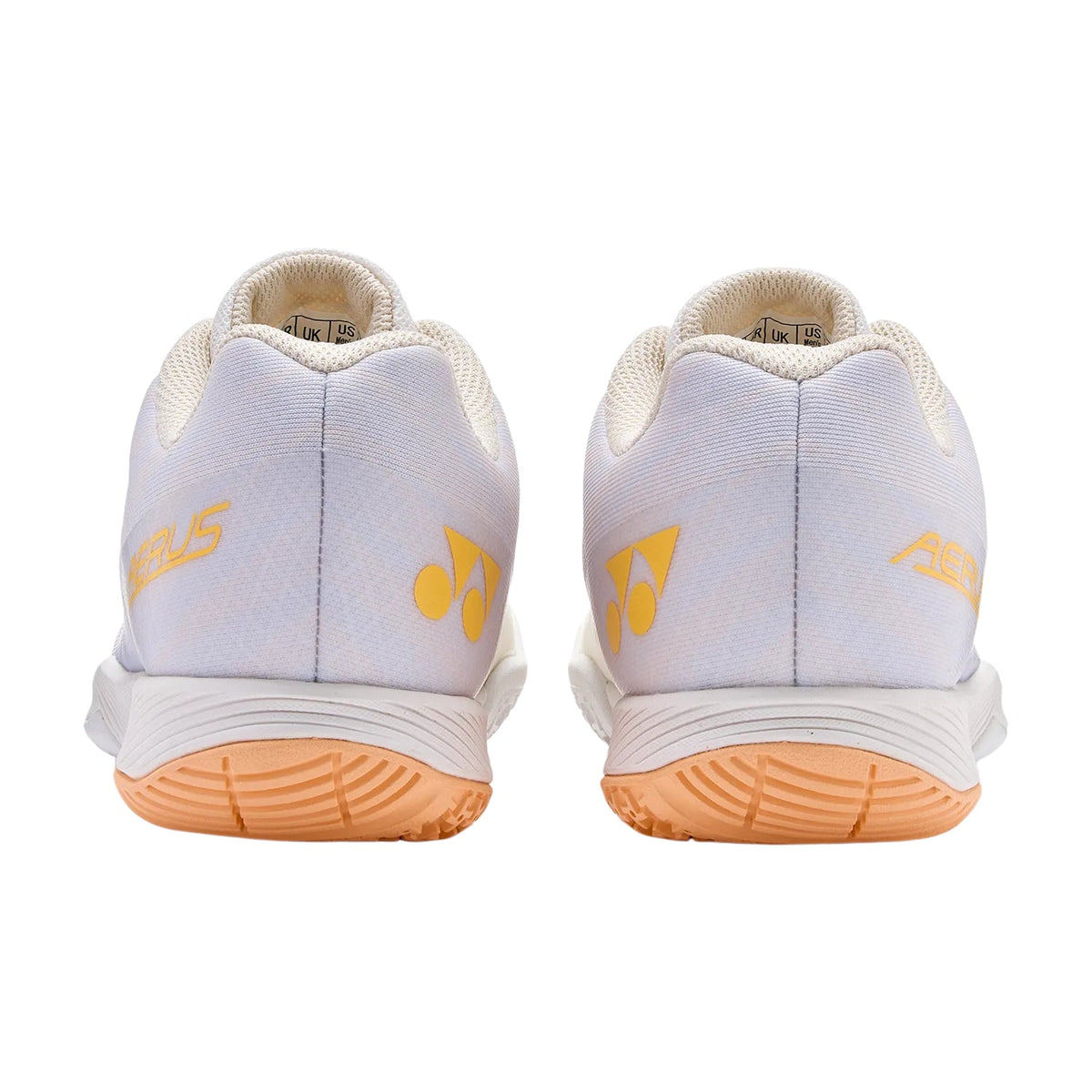 YONEX Aerus Z (2nd Gen) Women's Badminton Shoes - White/Orange - Gem Sports