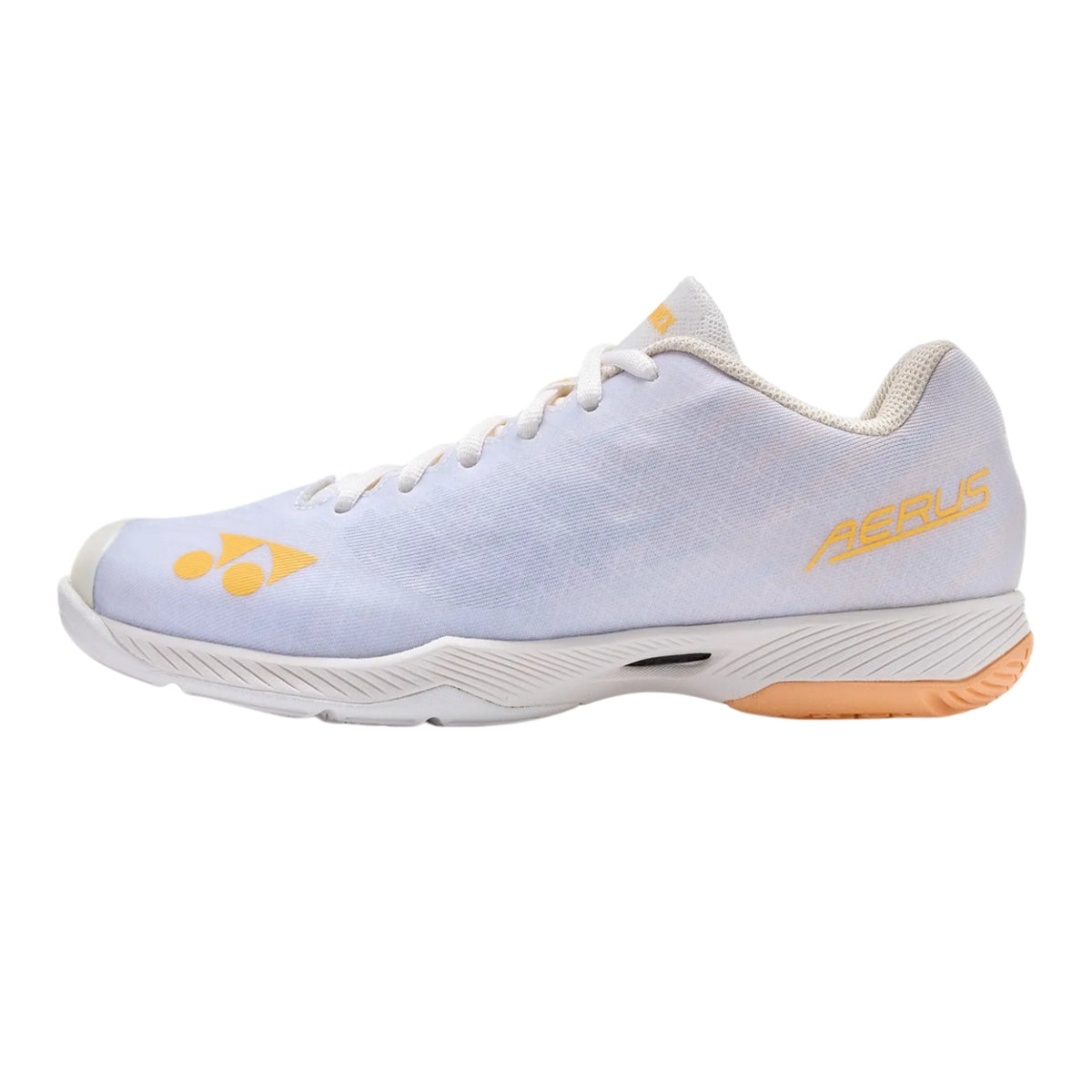 YONEX Aerus Z (2nd Gen) Women's Badminton Shoes - White/Orange - Gem Sports