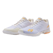 YONEX Aerus Z (2nd Gen) Women's Badminton Shoes - White/Orange - Gem Sports