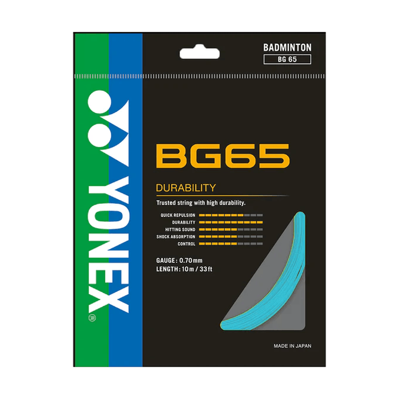 YONEX BG65 Badminton String Set (10m) - Turquoise - Gem Sports