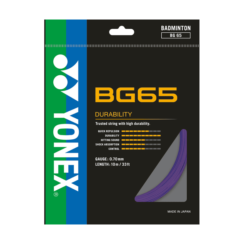 YONEX BG65 Badminton String Set (10m) - Violet - Gem Sports
