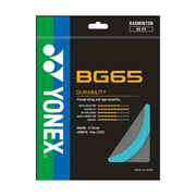 YONEX BG65 Turquoise 10m badminton string set — pack