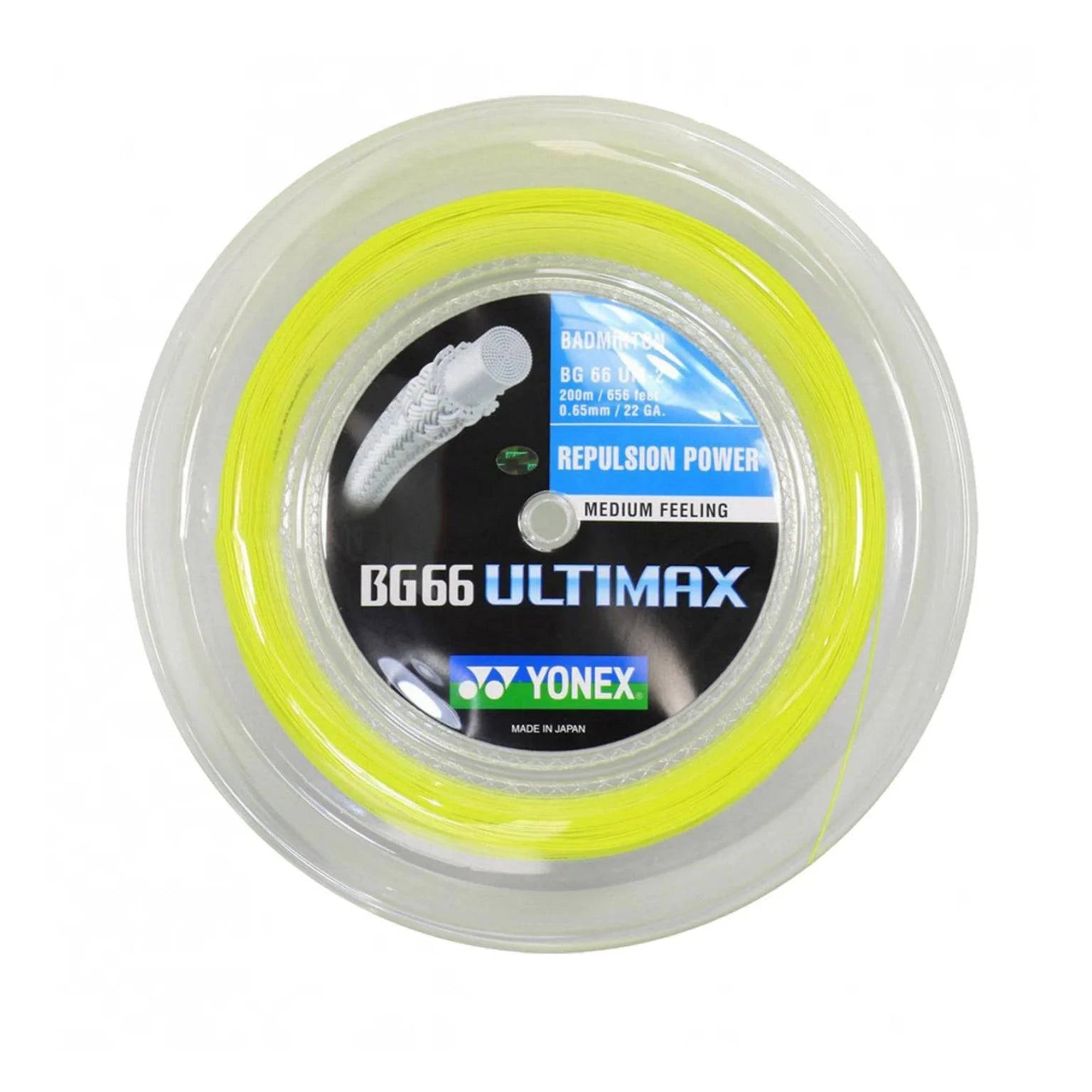 YONEX BG66 ULTIMAX Yellow String Coil - 200m – Gem Sports YONEX BG66 ULTIMAX Yellow String Coil - 200m – Gem Sports